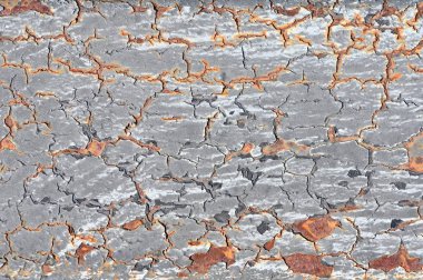 Arka plan tasarımı için paslı metal çatlak panel dokusu