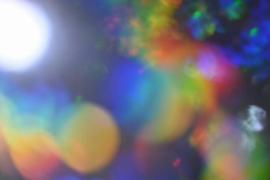 Soyut Gökkuşağı Bokeh ışık sızıntısı parlaklığı Odaklanmış ışık sızıntısı arka plan örtüsü