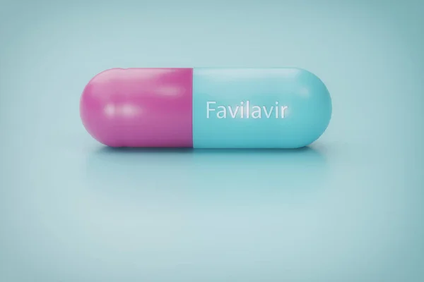 Favilavir Gyógyszeres Kezelés Covid Koronavírus Fertőzés Kezelésére Coronavírus Betegség 2019 — Stock Fotó