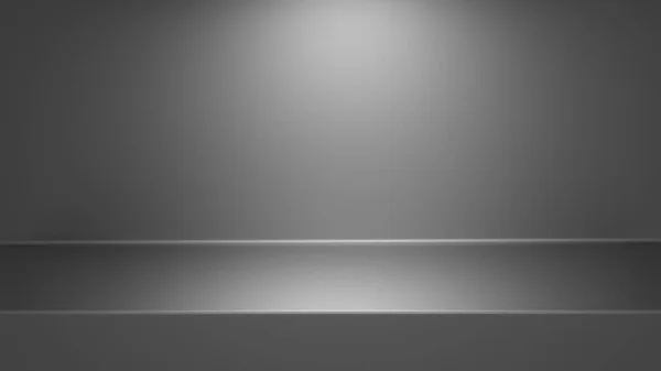 Lege Moderne Grijze Hellingen Studio Met Lichte Vlek Achtergrond Voor — Stockfoto