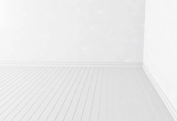 Branco Interior Quarto Fundo Branco Vazio Paredes Brancas Canto Piso — Fotografia de Stock