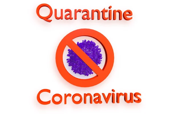 Quarantaine Coronavirus Stop Globale Pandemie Covid Virus Teken Concept Illustratie — Stockfoto