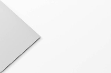 Beyaz geometrik kompozisyon kağıt doku arka planı. Asgari geometrik üst görünüm arkaplan tasarımı için basit kopya alanı.