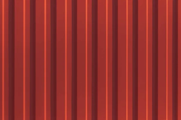 Red Corrugated Metal Panel Texture Roofing Material Building Finishing Copy — Stock Photo, Image