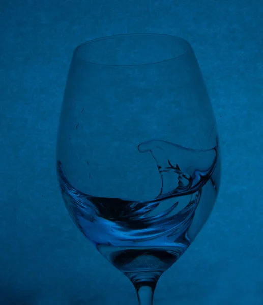 Сплеск Води Винному Склі — стокове фото