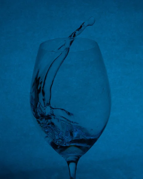 Сплеск Води Винному Склі — стокове фото