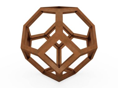 Octaedron, ilustrace Leonarda da Vinci pro knihu Divina Proportione. 3B model.