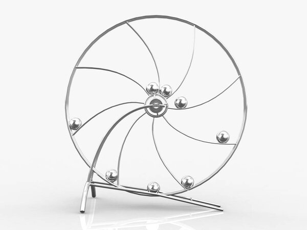 Perpetuum mobile, Леонардо да Винчи, Коэны Арундель 0034v. 3D модель
.
