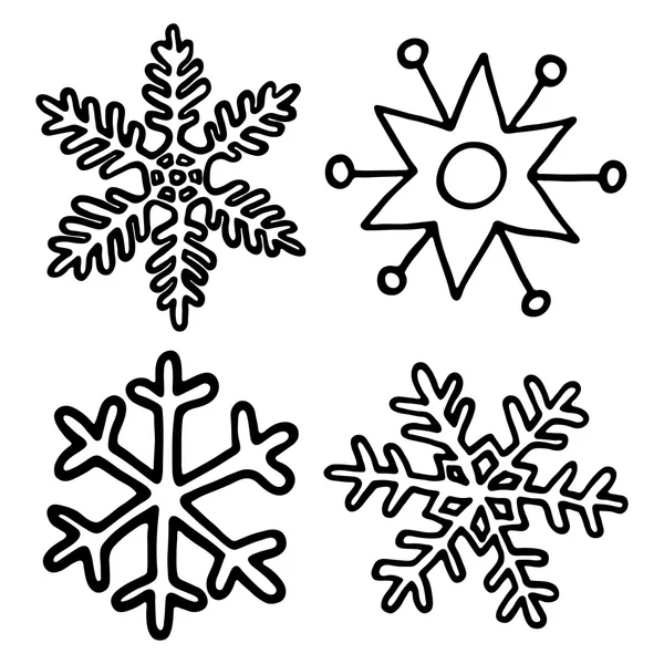 Snowflake set. Vector illustration — Stock Vector