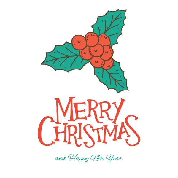 Christmas greeting card with christmas simbols — Stock Vector