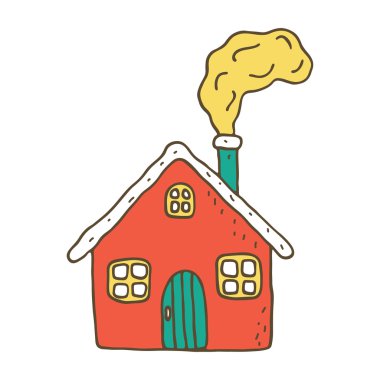 Noel evi. Vektör illustratio