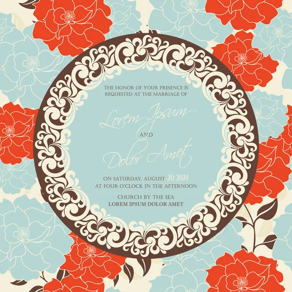 Invitation de mariage et enregistrer les cartes de date — Image vectorielle