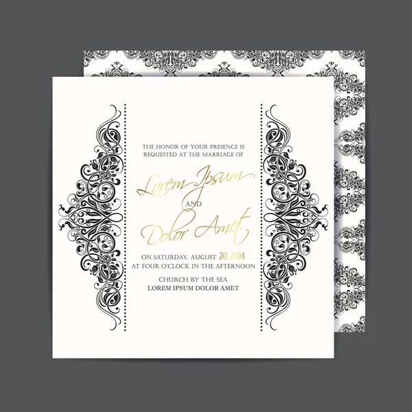Wedding invitation or announcement card — Stock Vector