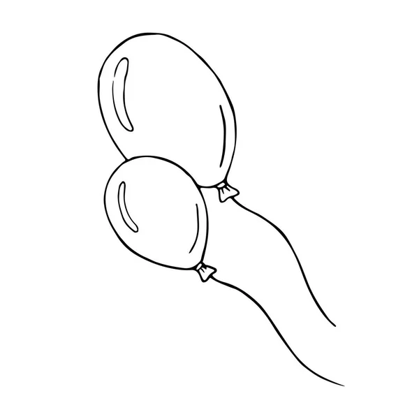 Ballon pictogram. Geschetst — Stockvector