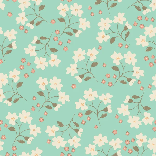 Seamless vintage floral background — Stock Vector