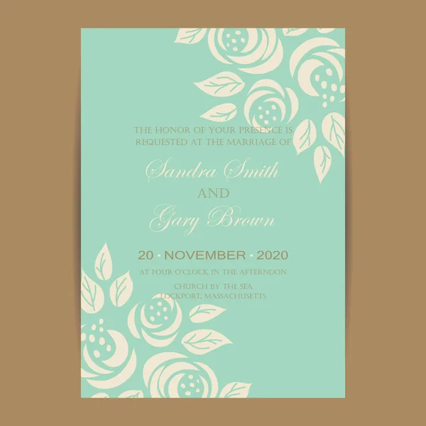 Wedding invitation and save the date cards — Stock Vector
