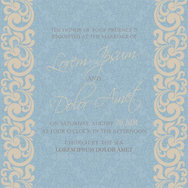 Invitation de mariage et enregistrer les cartes de date — Image vectorielle