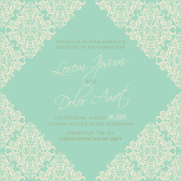 Invitation de mariage et enregistrer les cartes de date — Image vectorielle