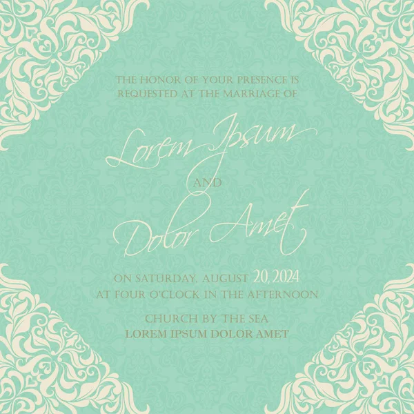 Invitation de mariage et enregistrer les cartes de date — Image vectorielle