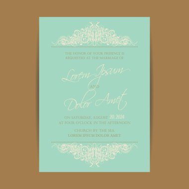 düğün davetiyesi veya duyuru kart