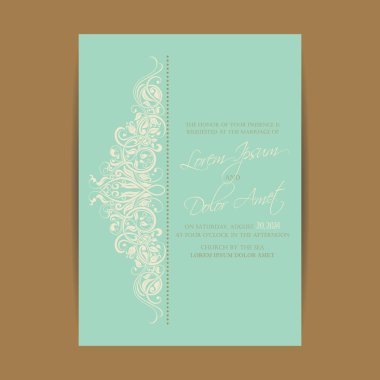 düğün davetiyesi veya duyuru kart