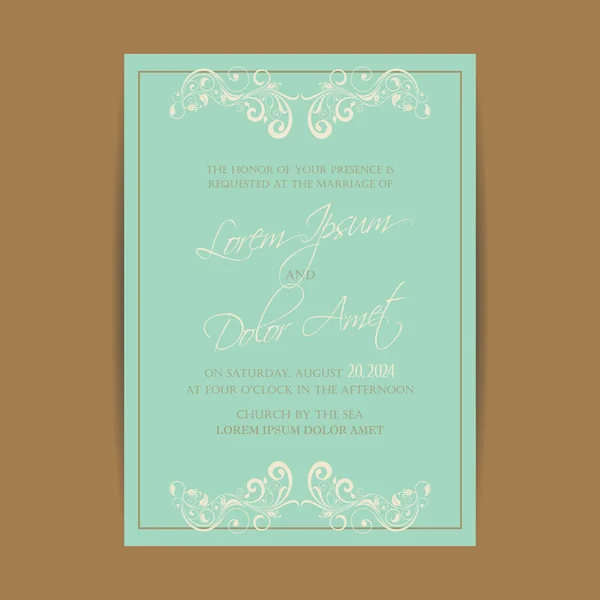 Invitation de mariage ou carte d'annonce — Image vectorielle