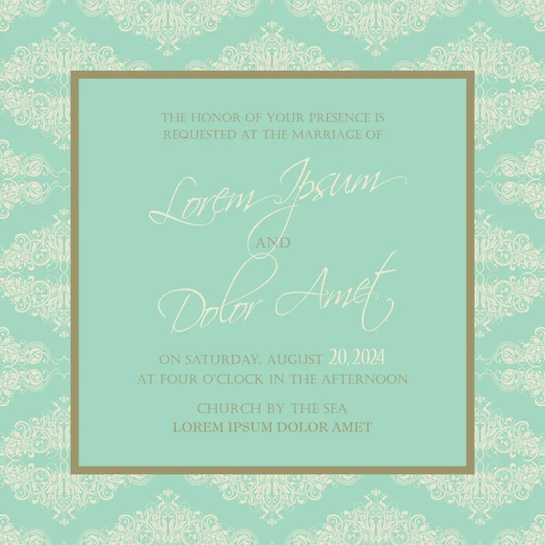 Wedding invitation or announcement card — Stock Vector