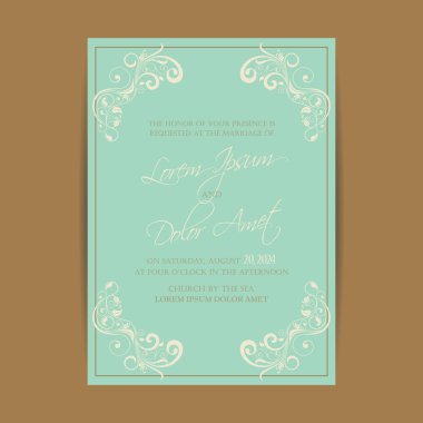 düğün davetiyesi veya duyuru kart