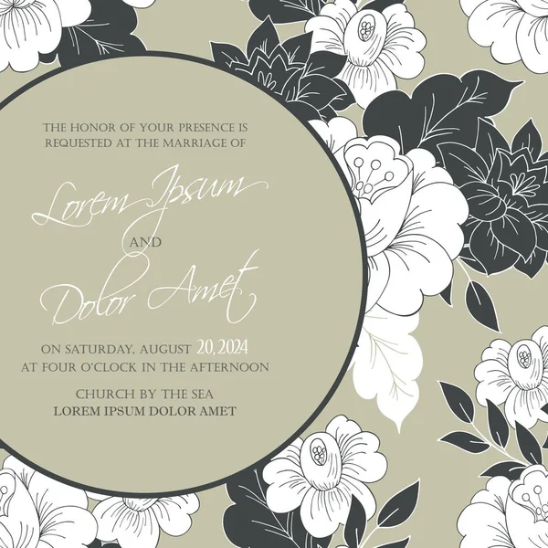 Invitation de mariage et enregistrer les cartes de date — Image vectorielle