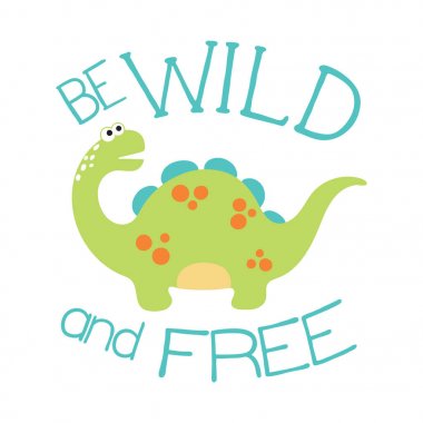 şirin dino illüstrasyon