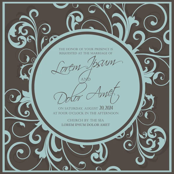 Invitation de mariage et enregistrer les cartes de date — Image vectorielle