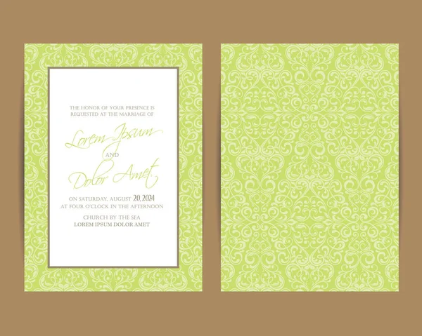 Wedding invitation and save the date cards — Stock Vector