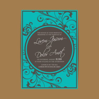 düğün davetiyesi veya duyuru kart