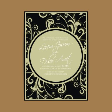 düğün davetiyesi veya duyuru kart