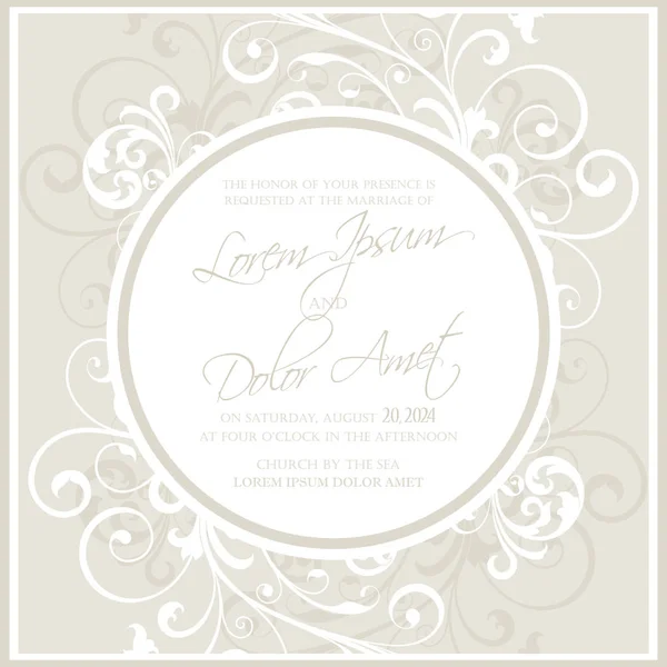 Invitation de mariage ou carte d'annonce — Image vectorielle