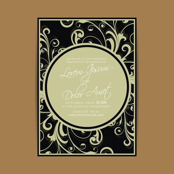 Invitation de mariage ou carte d'annonce — Image vectorielle