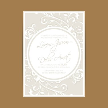 düğün davetiyesi veya duyuru kart