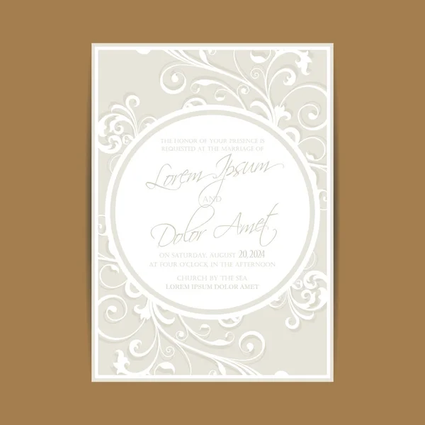 Invitation de mariage ou carte d'annonce — Image vectorielle