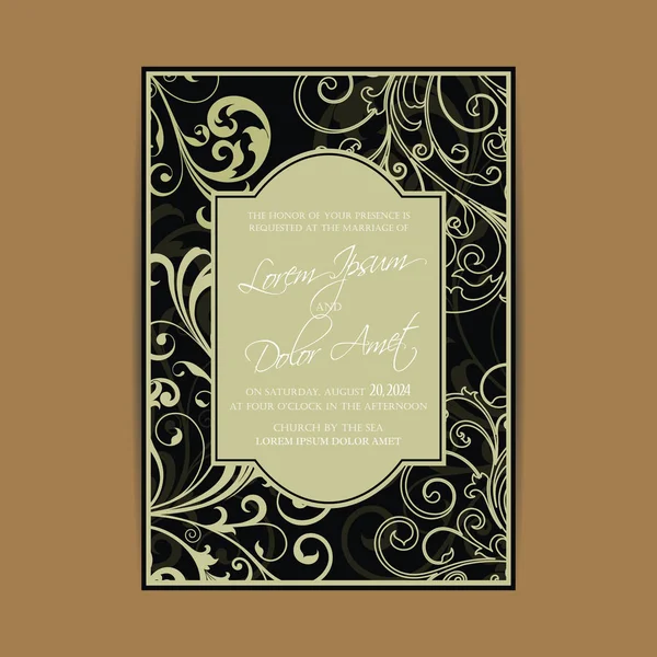 Приглашение на свадьбу или открытка — стоковый вектор