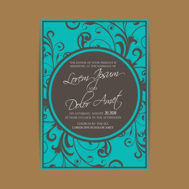 düğün davetiyesi veya duyuru kart