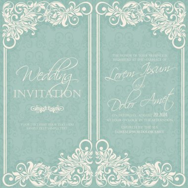 düğün davetiyesi veya duyuru kart