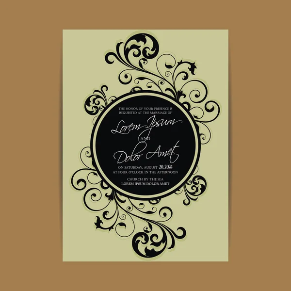 Invitation de mariage ou carte d'annonce — Image vectorielle