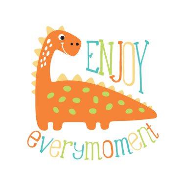 şirin dino illüstrasyon