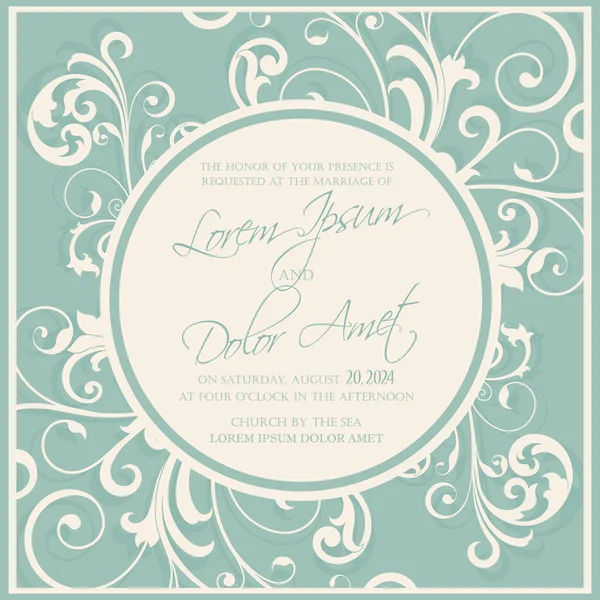 Invitation de mariage et enregistrer les cartes de date — Image vectorielle