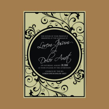 Davet düğün ve tarihi kartları kaydetmek