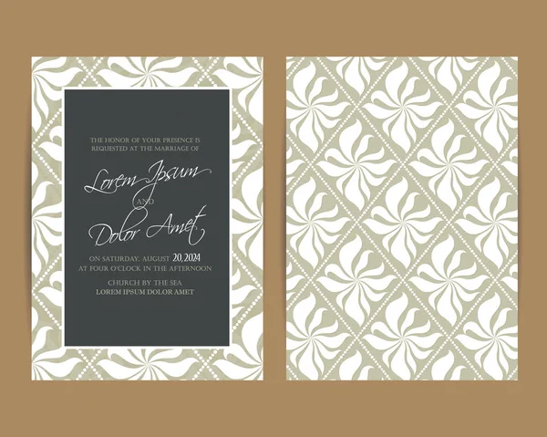 Invitation de mariage et enregistrer les cartes de date — Image vectorielle