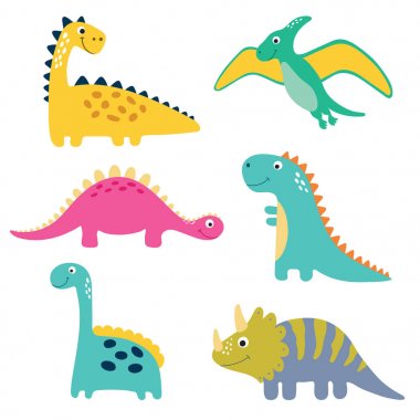 şirin dino illüstrasyon