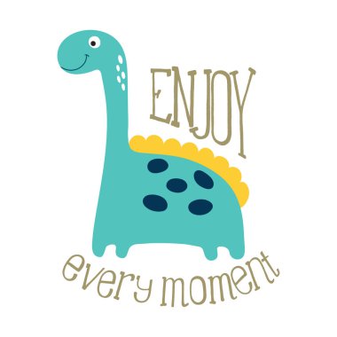 şirin dino illüstrasyon