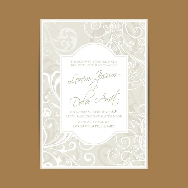 婚礼邀请和保存日期卡 — 图库矢量图片