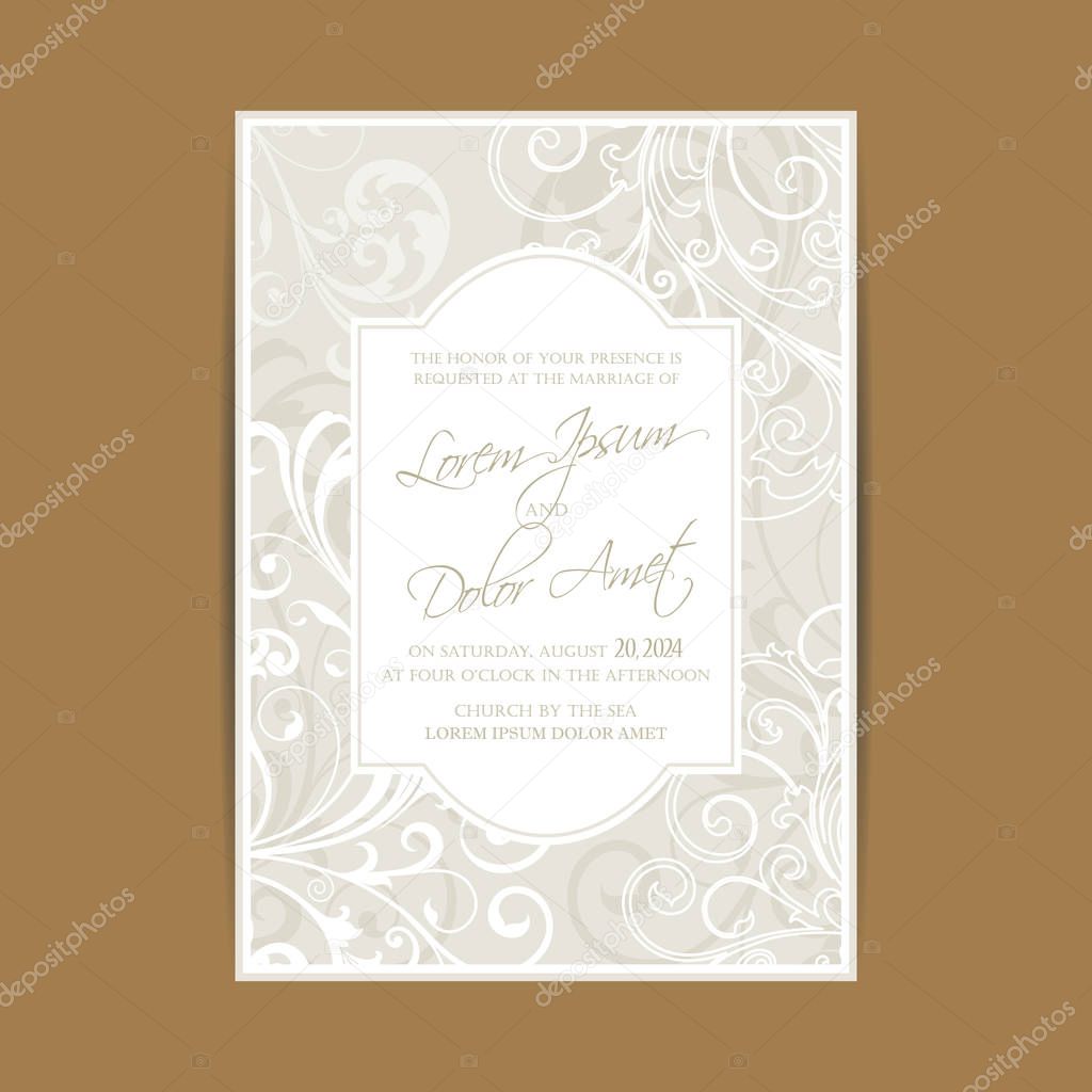 Wedding invitation and save the date cards